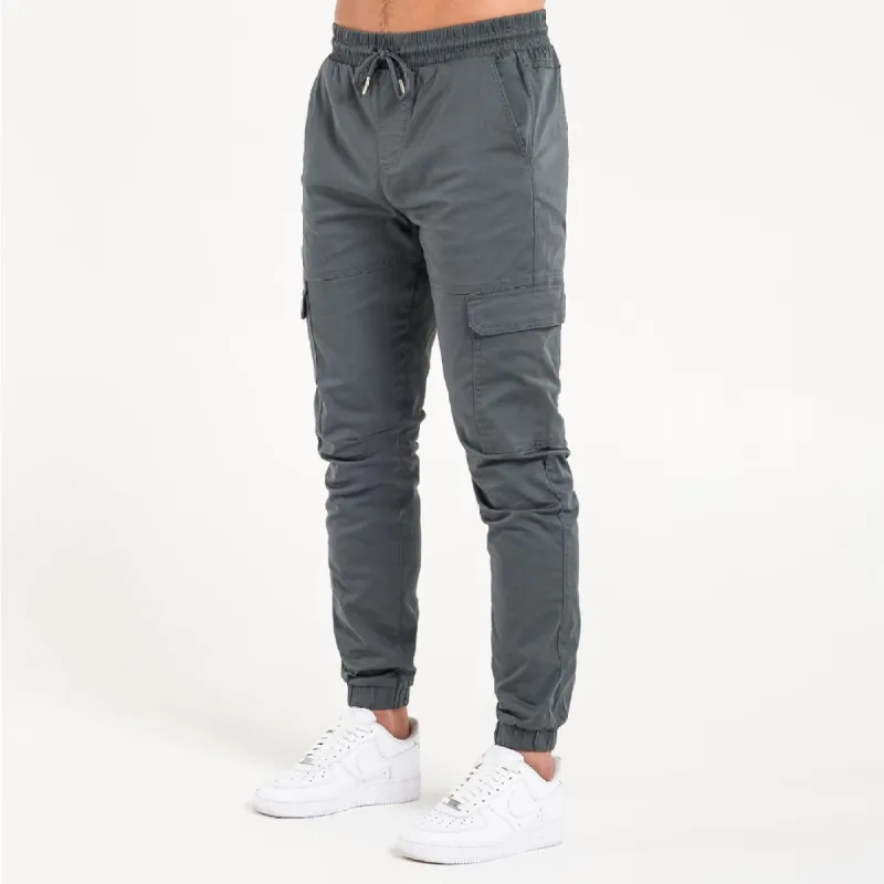 Rivero Cargo Pants - Gunmetal sold by be inspired