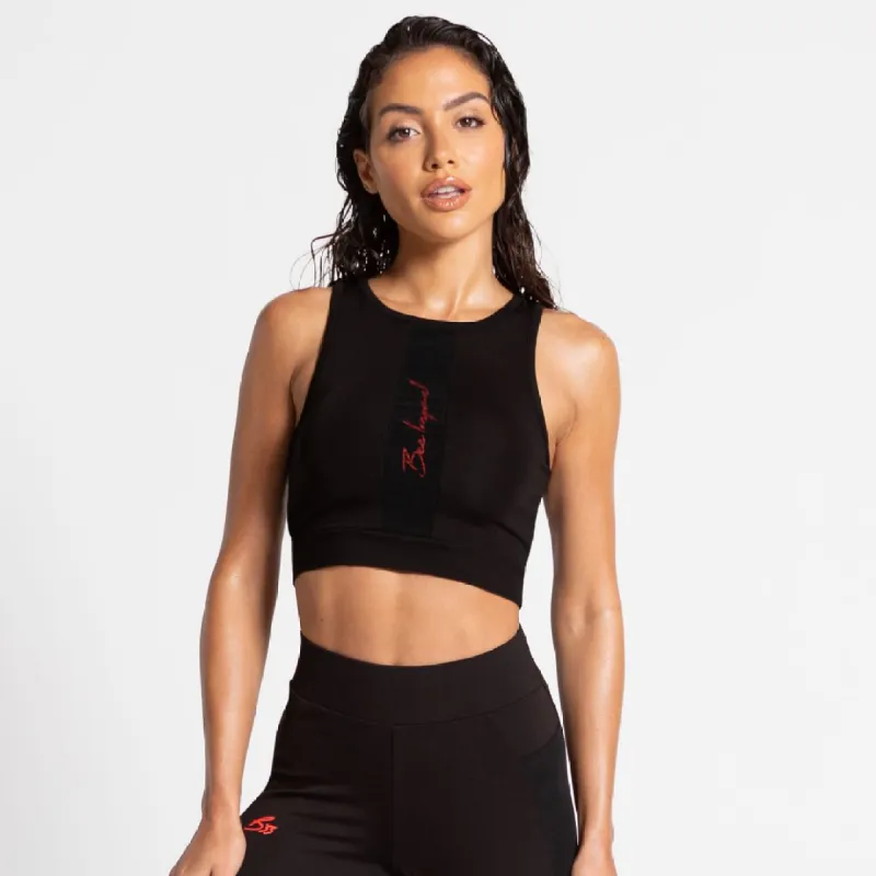 Womens Evolve Crop Top - Black sold by be inspired