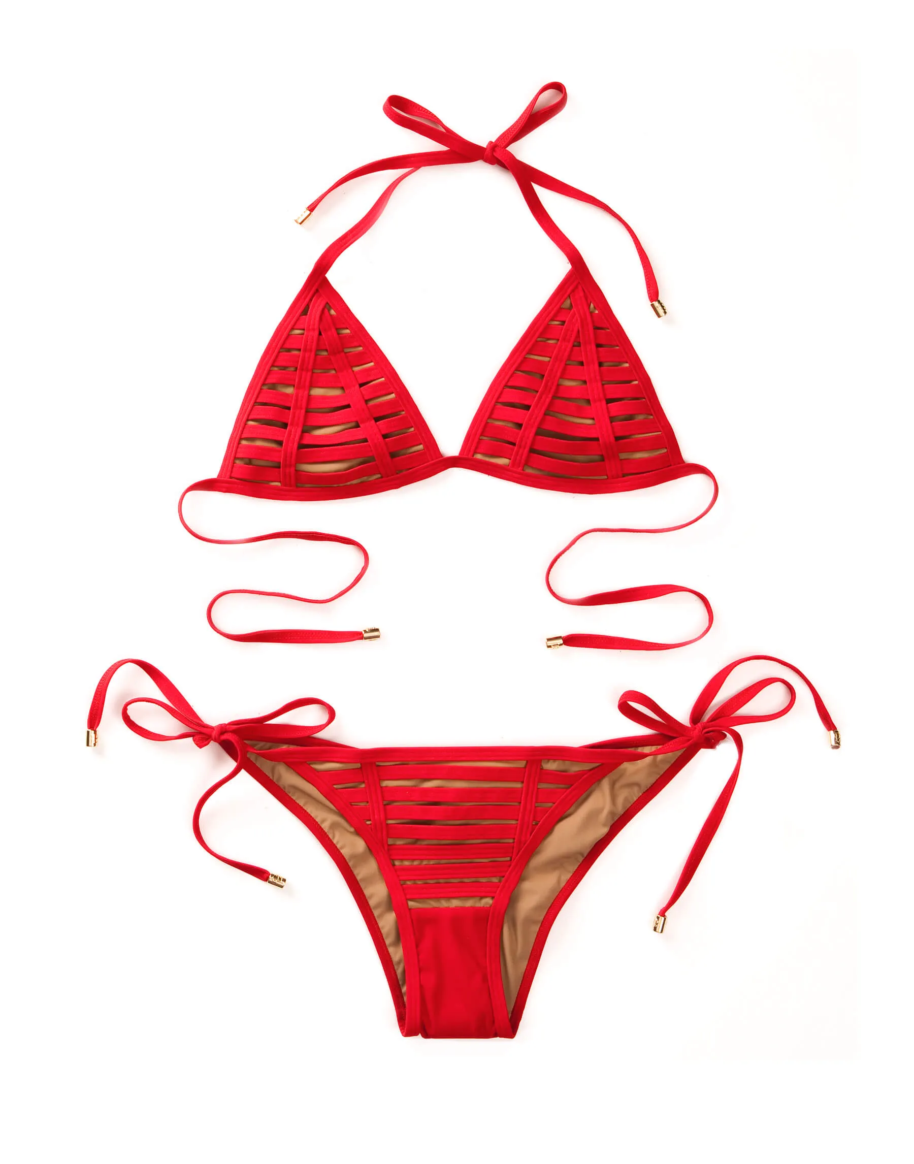 Hard Summer Tie Side Bottom - Red sold by Beach Bunny product image thumbnail 5