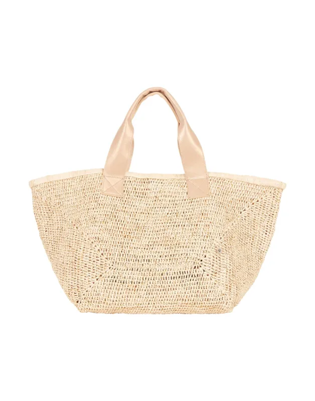 Gallipoli Tote by Florabella - Natural/Gold sold by Beach Bunny