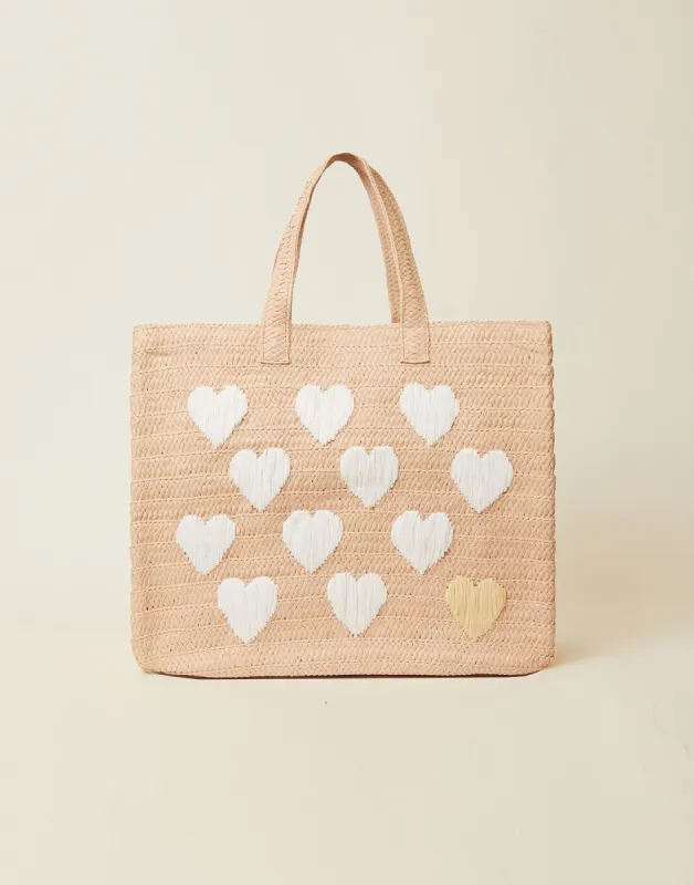Be Mine Tote by BTB Los Angeles - Dusty/White sold by Beach Bunny