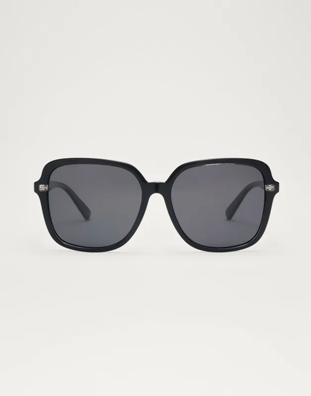 Drop Off Sunglasses by Z Supply - Black Gloss made by Beach Bunny
