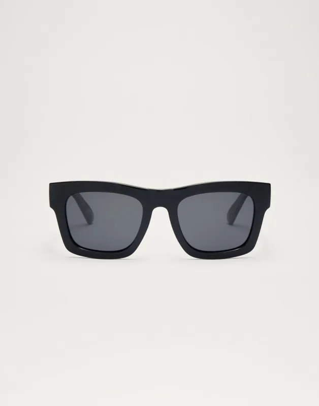 Laylow Sunglasses by Z Supply - Polished Black sold by Beach Bunny