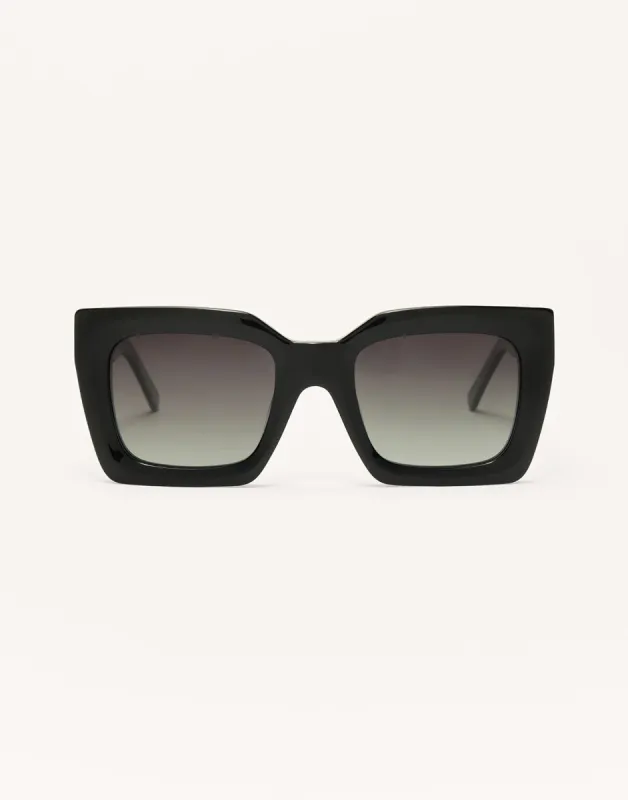 Early Riser Sunglasses by Z Supply - Polished Black sold by Beach Bunny
