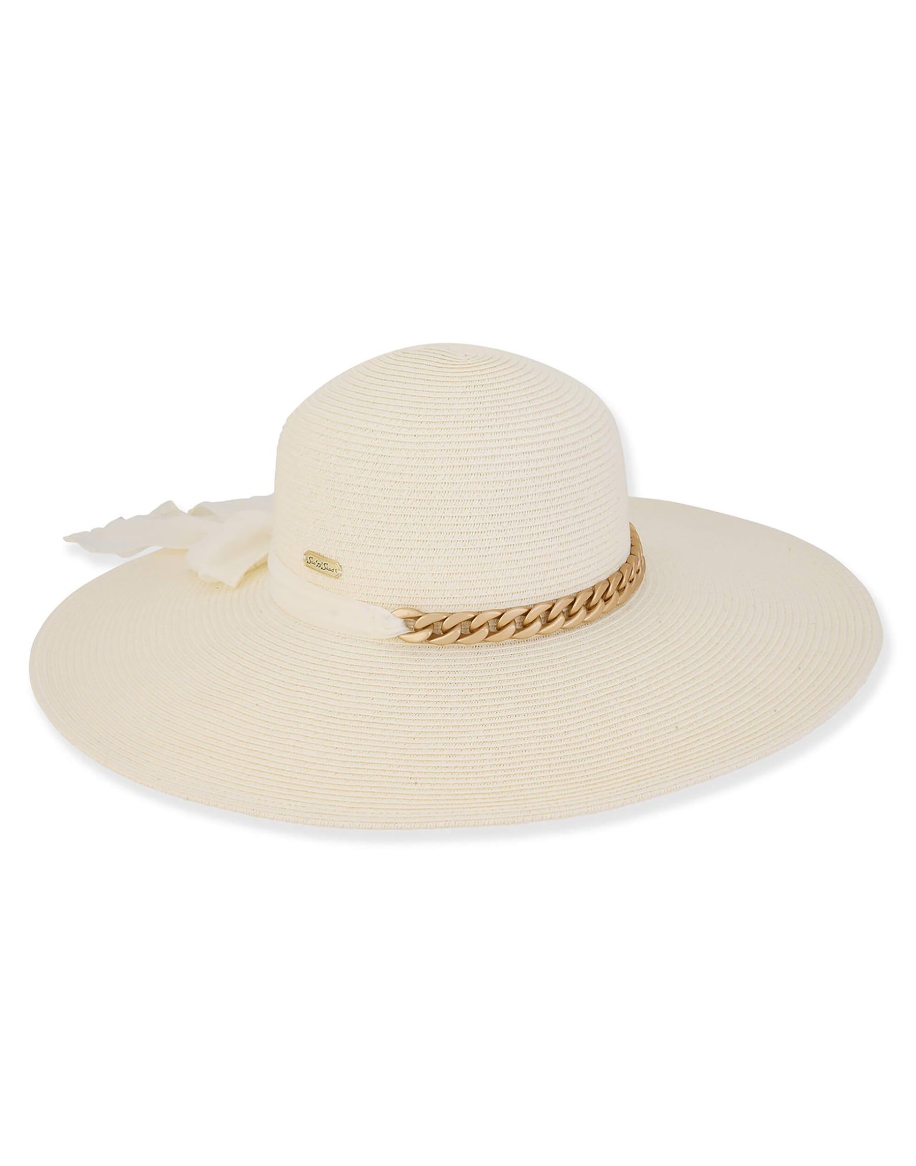 Carina Paper Braid Floppy Hat by Sun N Sand - Ivory sold by Beach Bunny
