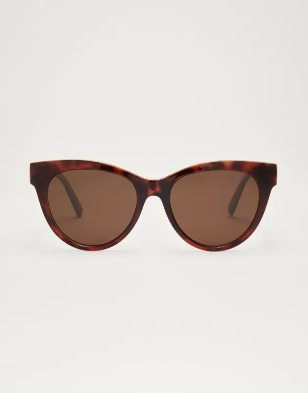 Bright Eyed Sunglasses by Z Supply - Honey Tortoise sold by Beach Bunny