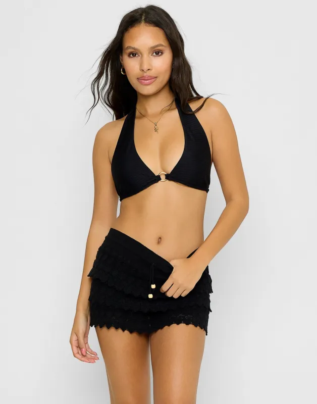 Rose Skort - Black made by Beach Bunny
