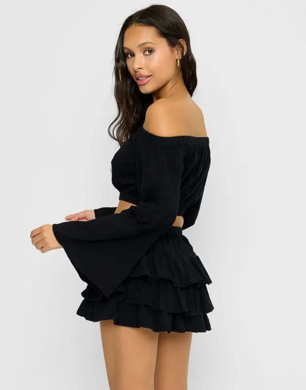 Marley Skirt - Black made by Beach Bunny