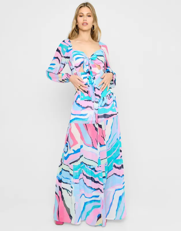 Out of the Ordinary Jumpsuit by Summer Haus - Blue Multi made by Beach Bunny