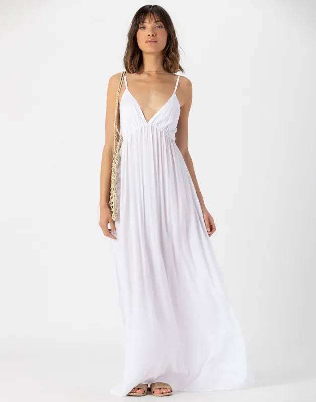 Gracie Maxi Dress by Tiare Hawaii - White sold by Beach Bunny