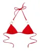 Nadia Triangle Top - Red Rib sold by Beach Bunny