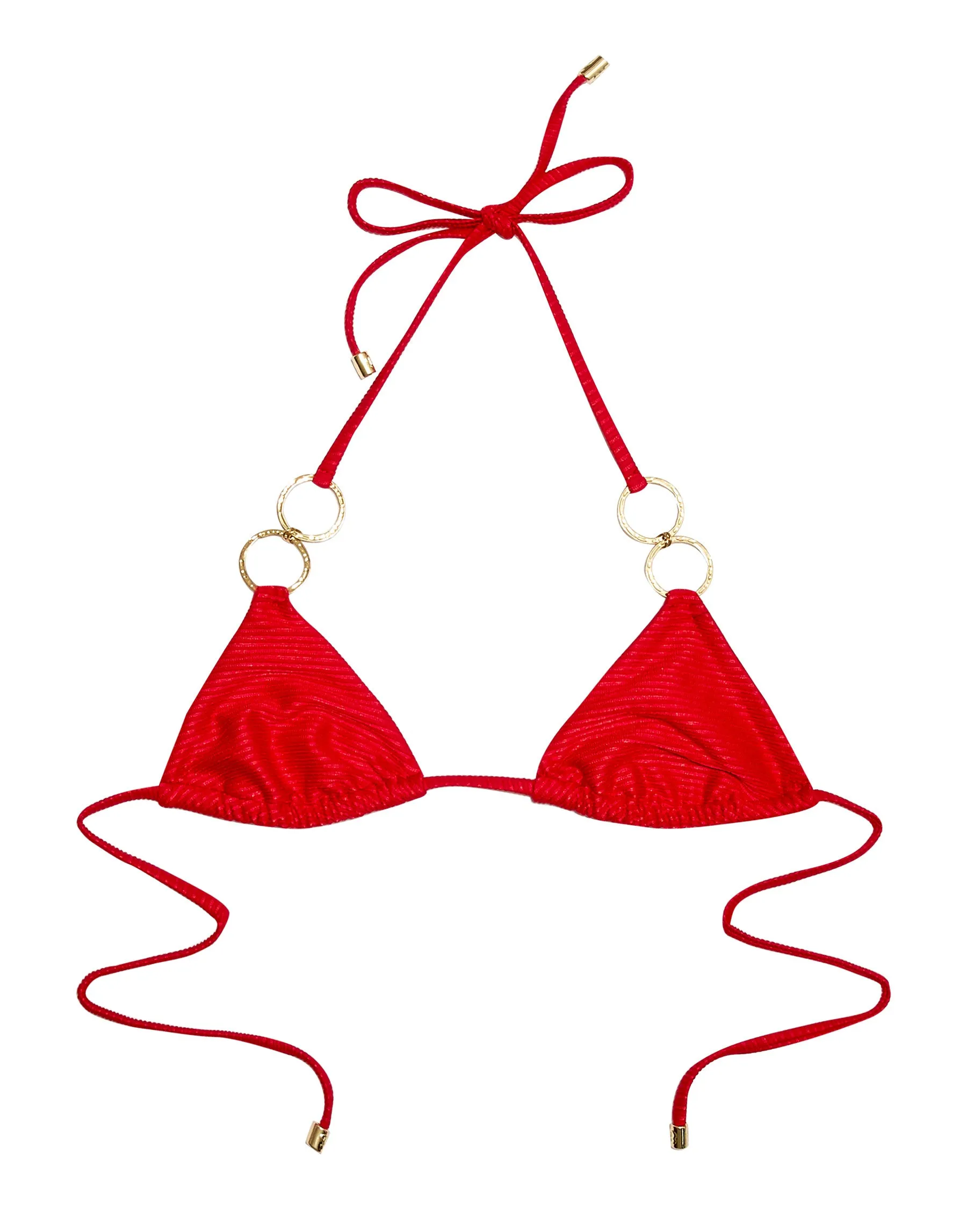 Nadia Triangle Top - Red Rib sold by Beach Bunny product image thumbnail 5