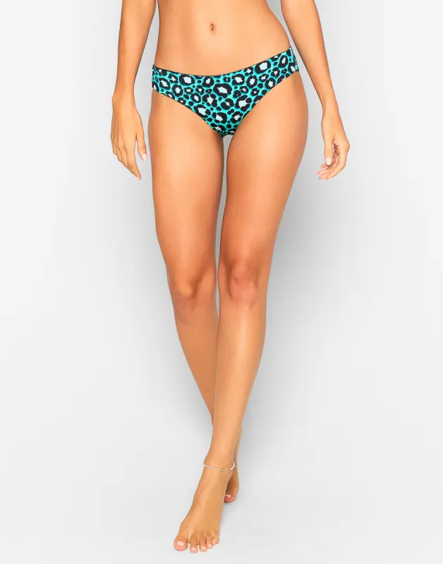 Kate Full Bottom - Teal Leopard sold by Beach Bunny