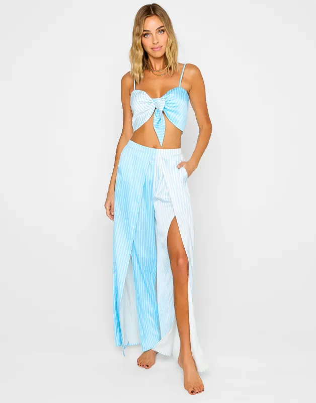 Eastyn Top - Light Blue Stripe sold by Beach Bunny