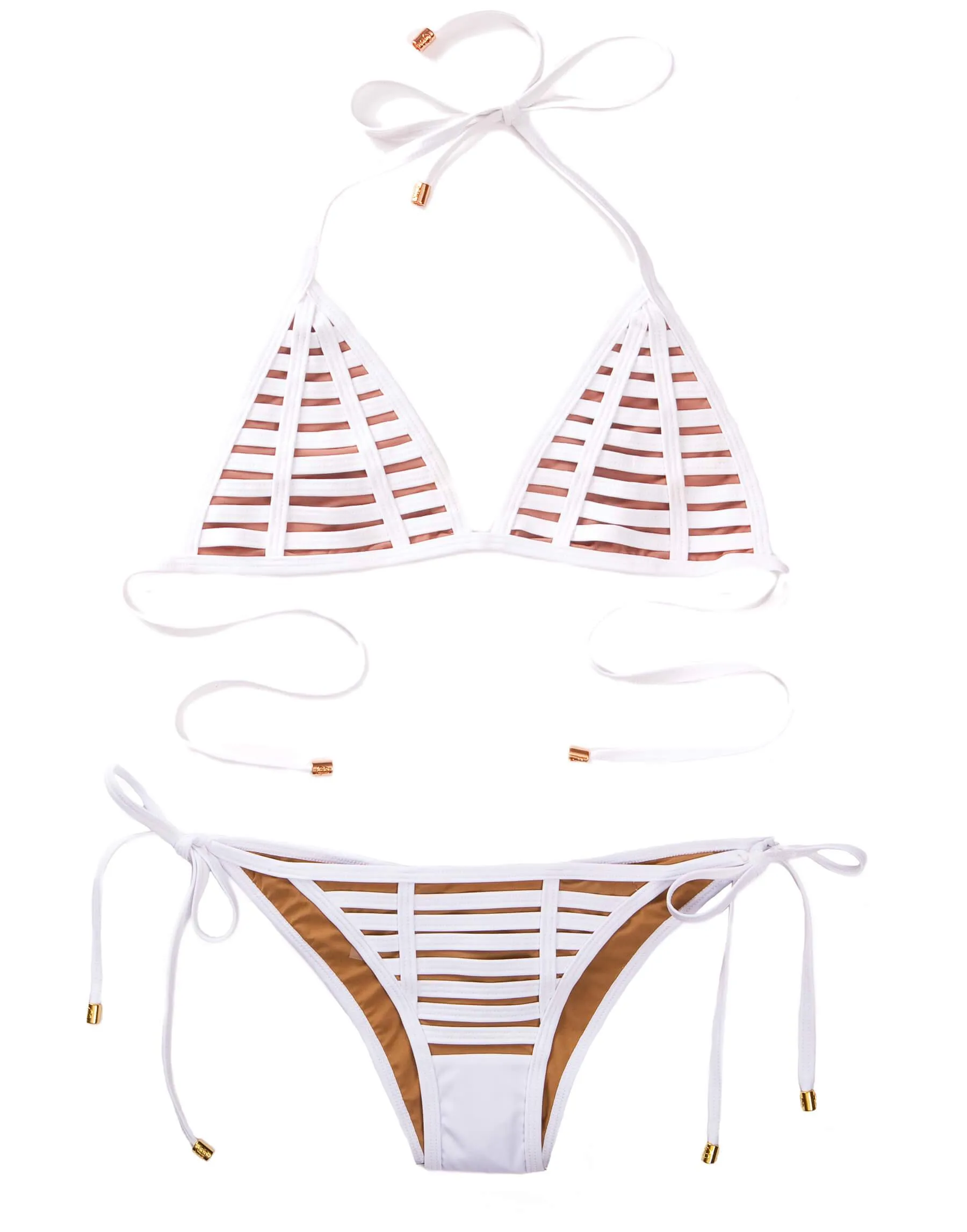 Hard Summer Tie Side Bottom - White sold by Beach Bunny product image thumbnail 2