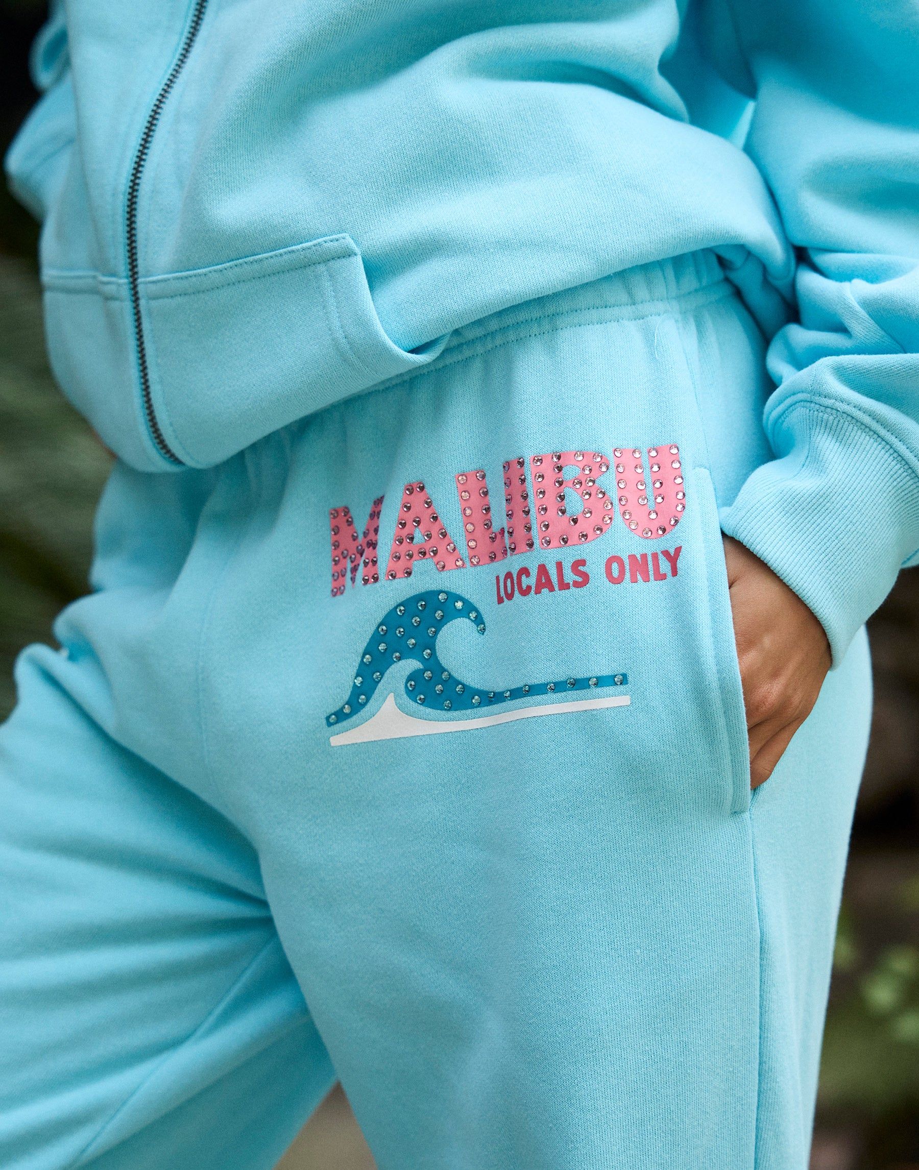 Malibu Jet Setter Jogger by Vintage Havana - Tropical Blue sold by Beach Bunny product image thumbnail 3