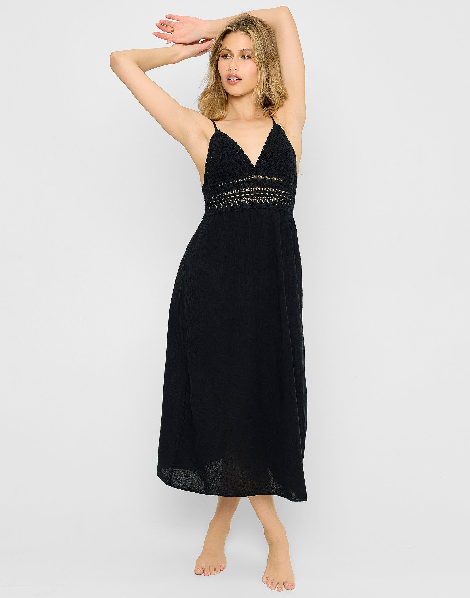 Maya Dress - Black sold by Beach Bunny