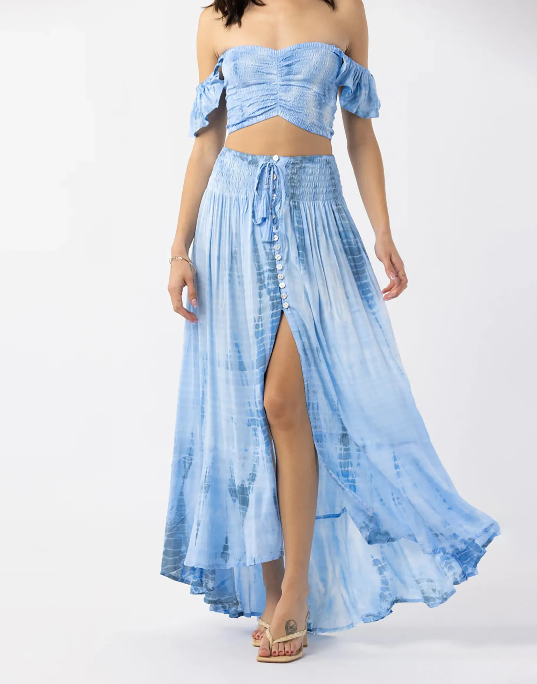 Dakota Skirt by Tiare Hawaii - Sky Grey Tie Dye sold by Beach Bunny product image thumbnail 3