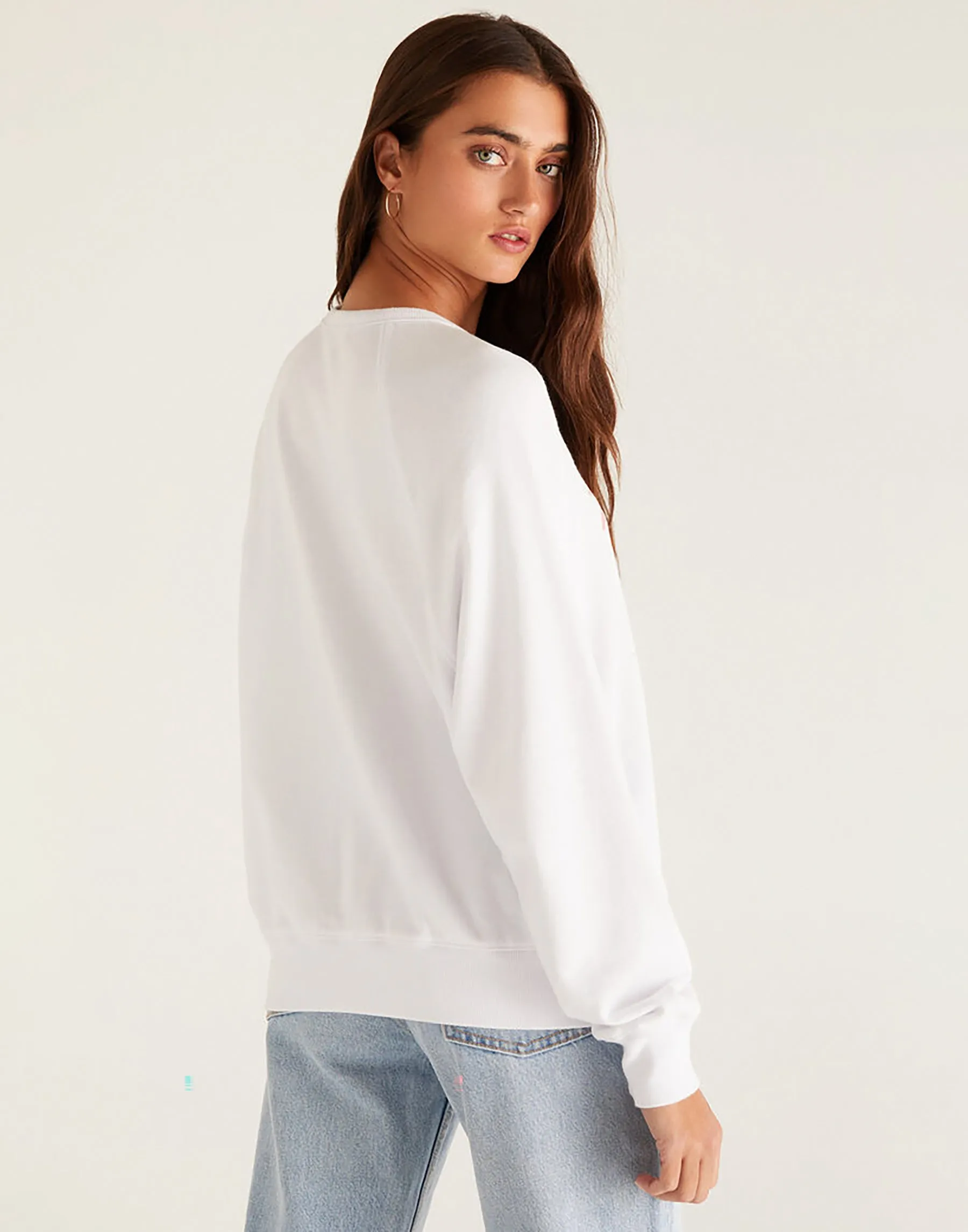 Vintage Palm Sweatshirt by Z Supply - White sold by Beach Bunny product image thumbnail 2