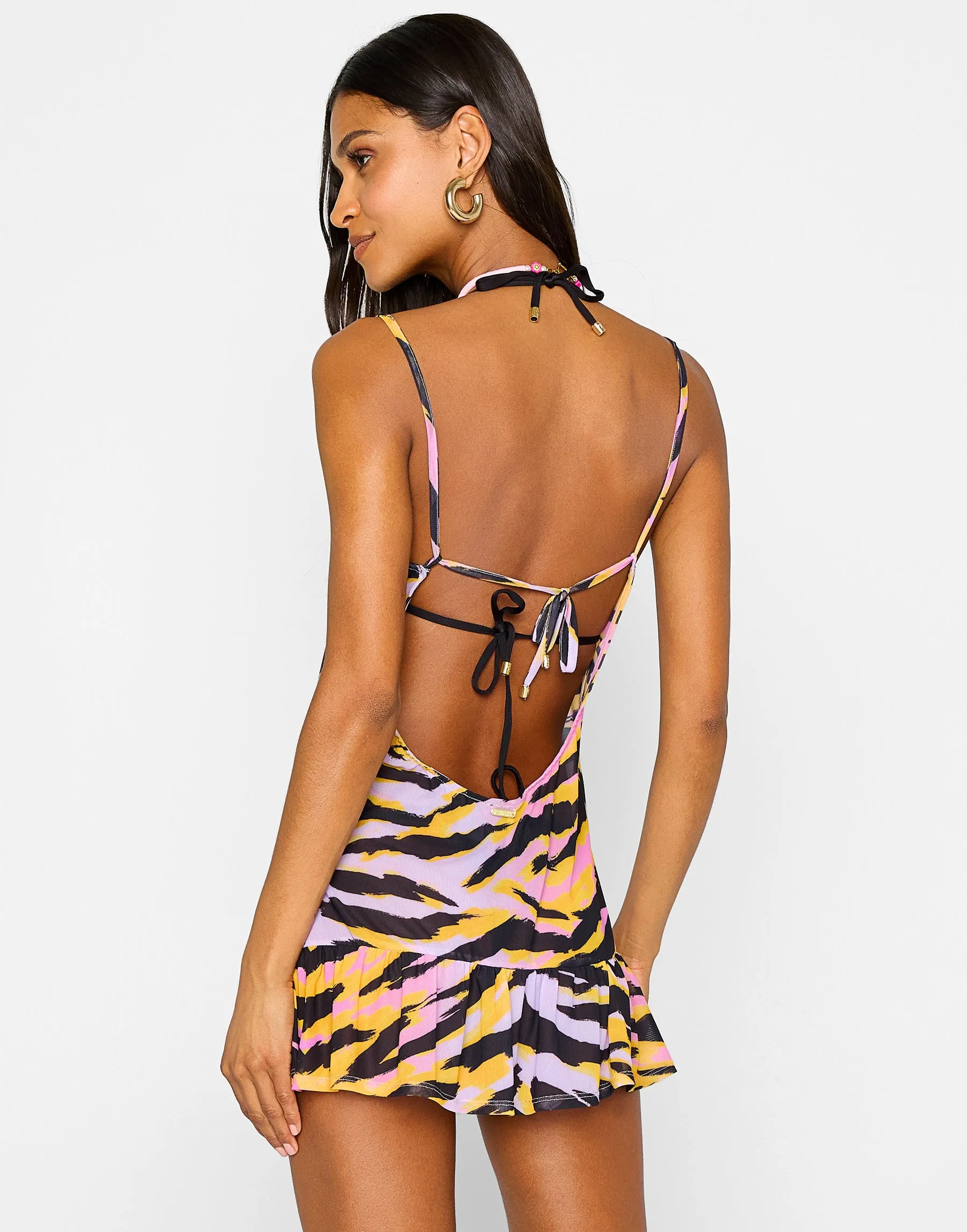 Aliya Mini Dress - Cabana Animal sold by Beach Bunny product image thumbnail 2