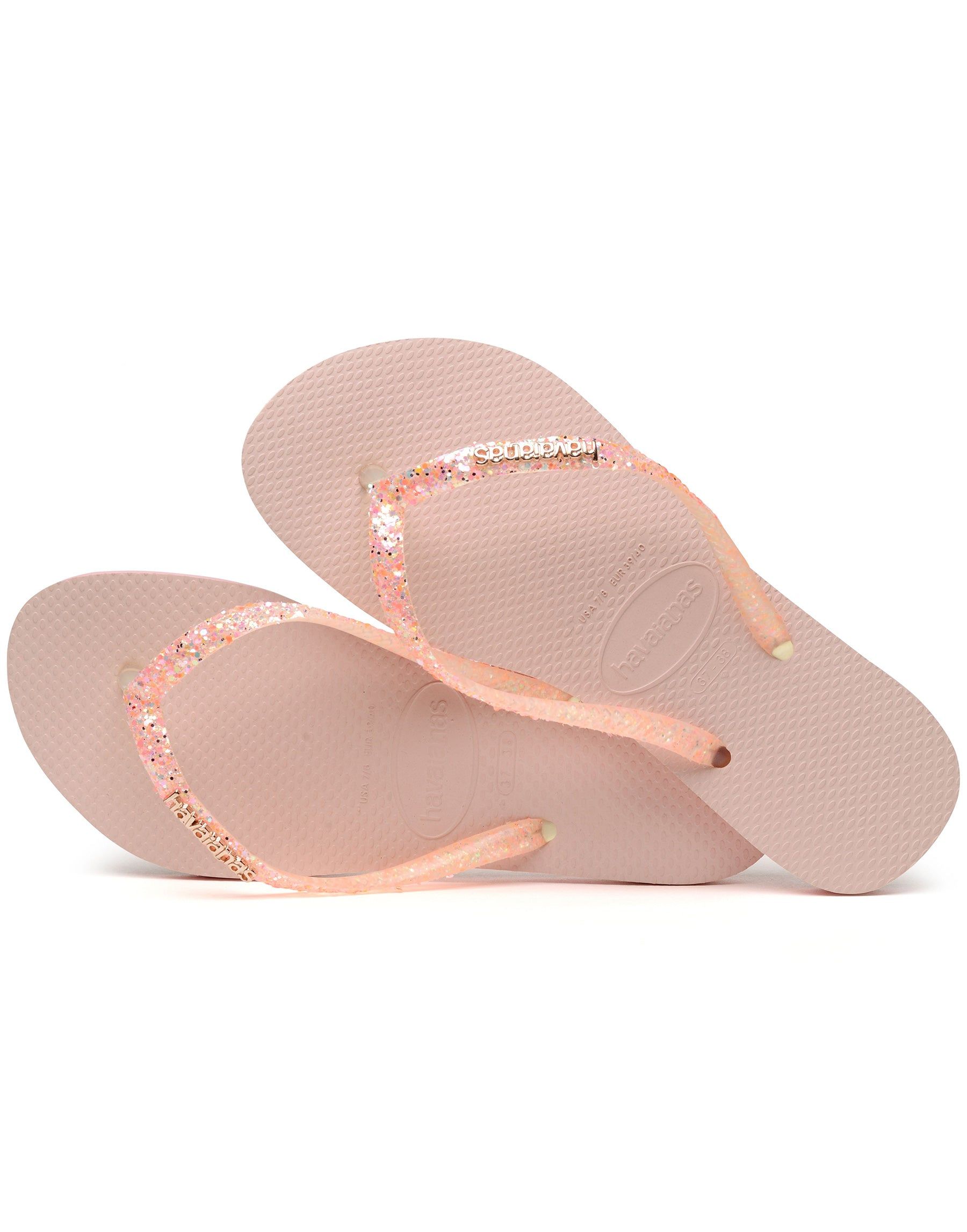 Slim Glitter Flourish Sandal by Havaianas - Macaron Pink sold by Beach Bunny product image thumbnail 4