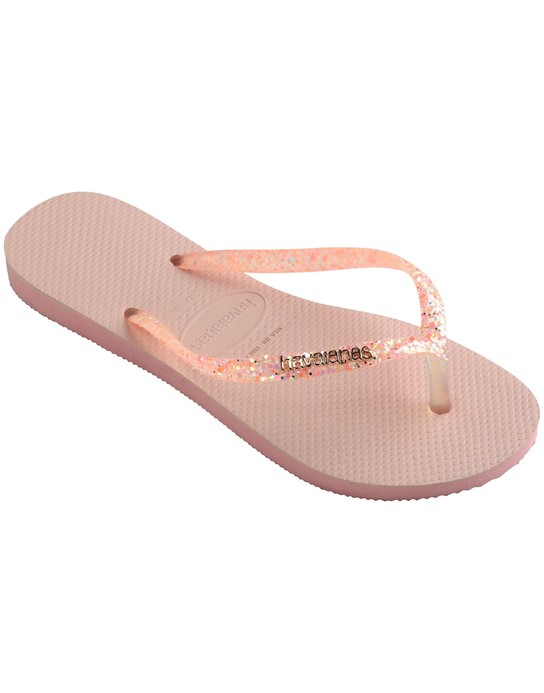 Slim Glitter Flourish Sandal by Havaianas - Macaron Pink sold by Beach Bunny product image thumbnail 2