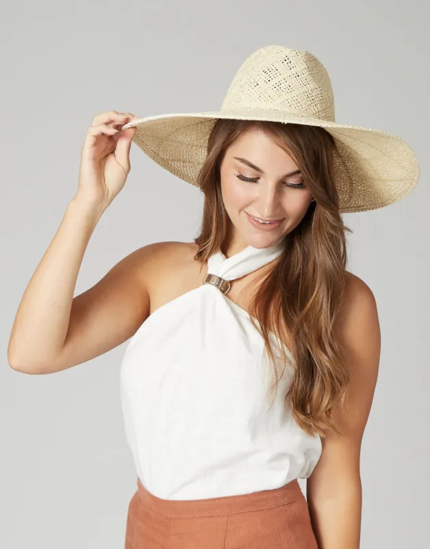Sun Dialed Fedora by San Diego Hat Company - Natural sold by Beach Bunny