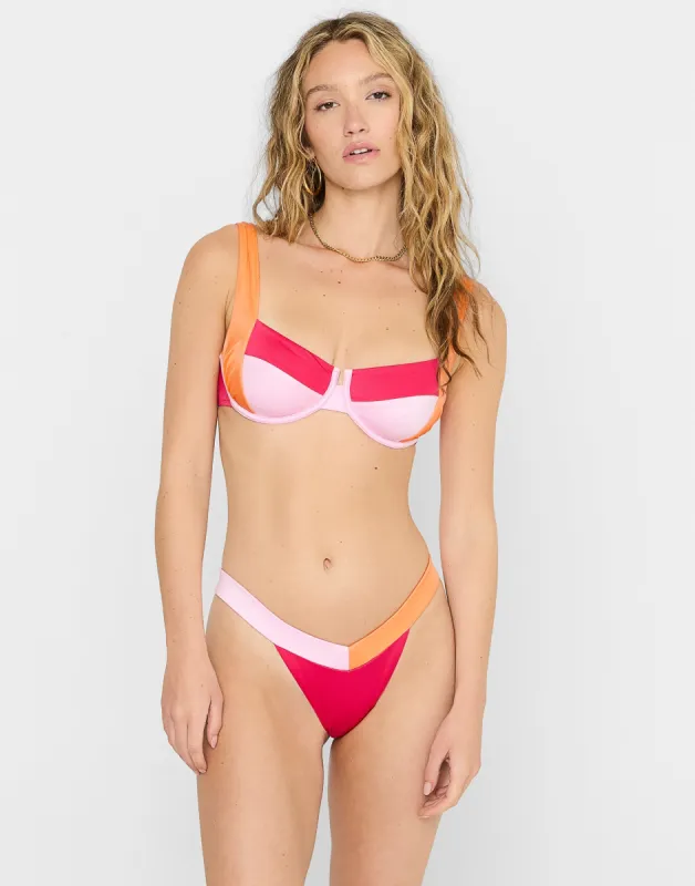 Karter Bralette Top - Sunset Hibiscus sold by Beach Bunny