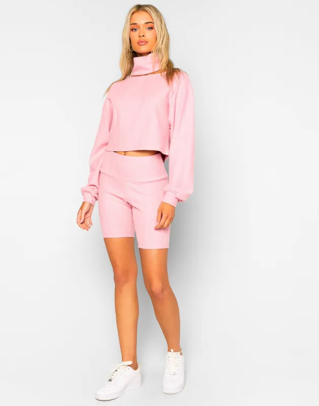 Wyatt Cropped Pullover - Blush made by Beach Bunny