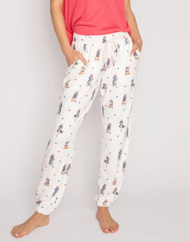 Star Spangled Banded Pant by P.J. Salvage - Ivory made by P.J. Salvage