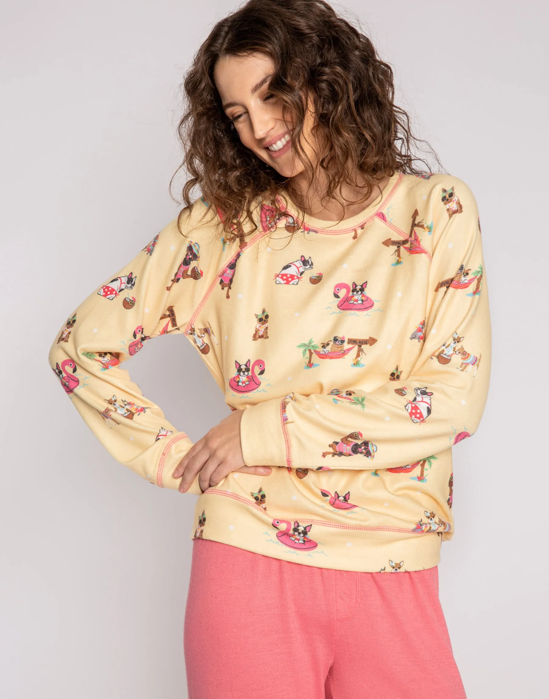 Spring Breeze Long Sleeve Top by P.J. Salvage - Yellow Mist sold by Beach Bunny product image thumbnail 2