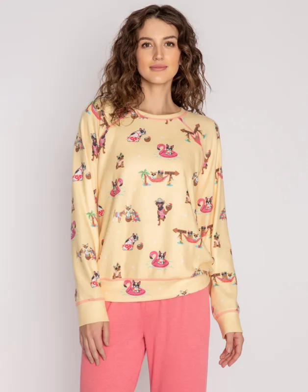 Spring Breeze Long Sleeve Top by P.J. Salvage - Yellow Mist made by P.J. Salvage
