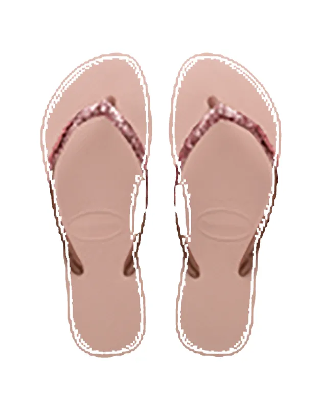 Slim Glitter II Sandal by Havaianas - Ballet Rose sold by Beach Bunny