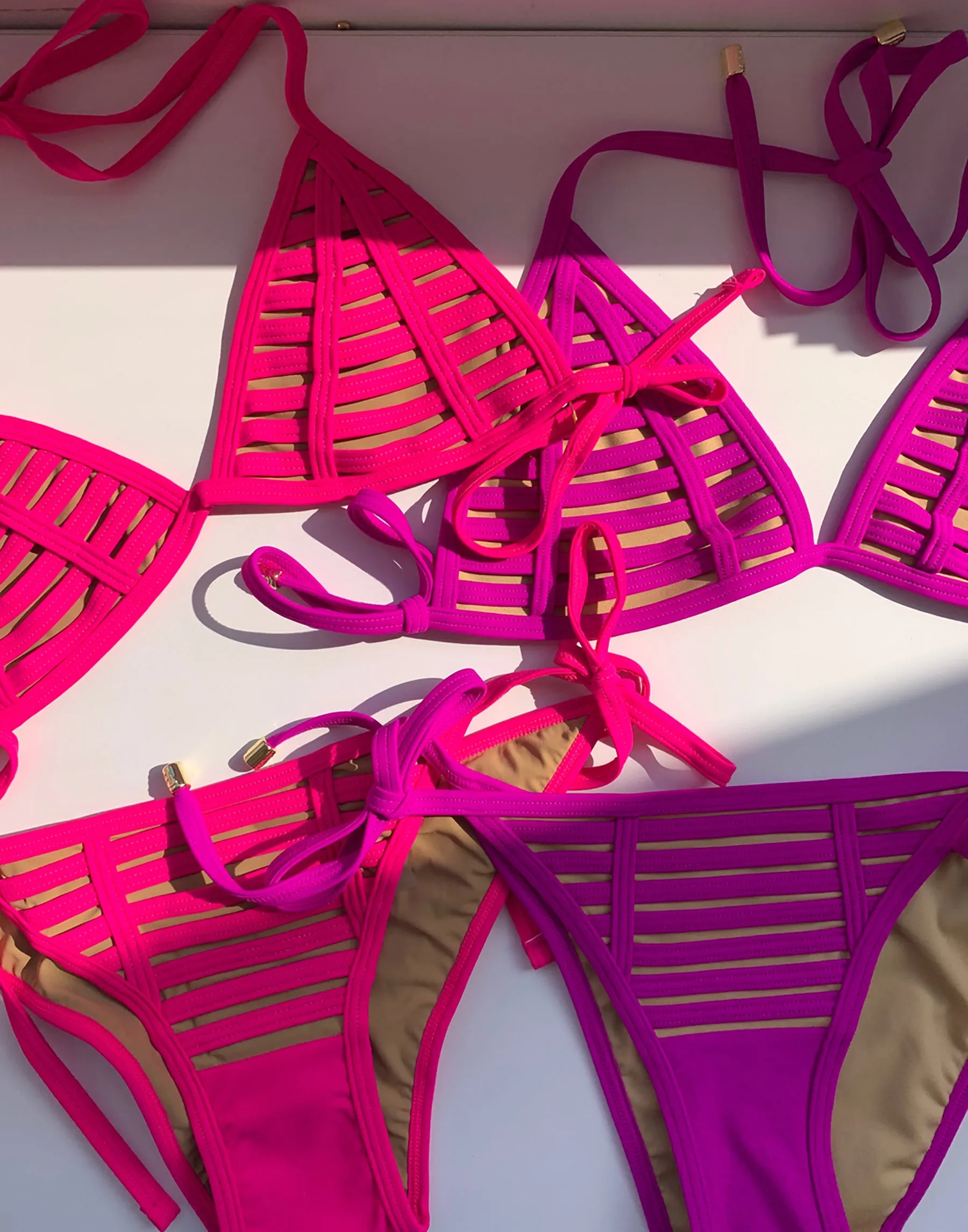 Hard Summer Triangle Top - Fuchsia sold by Beach Bunny product image thumbnail 2