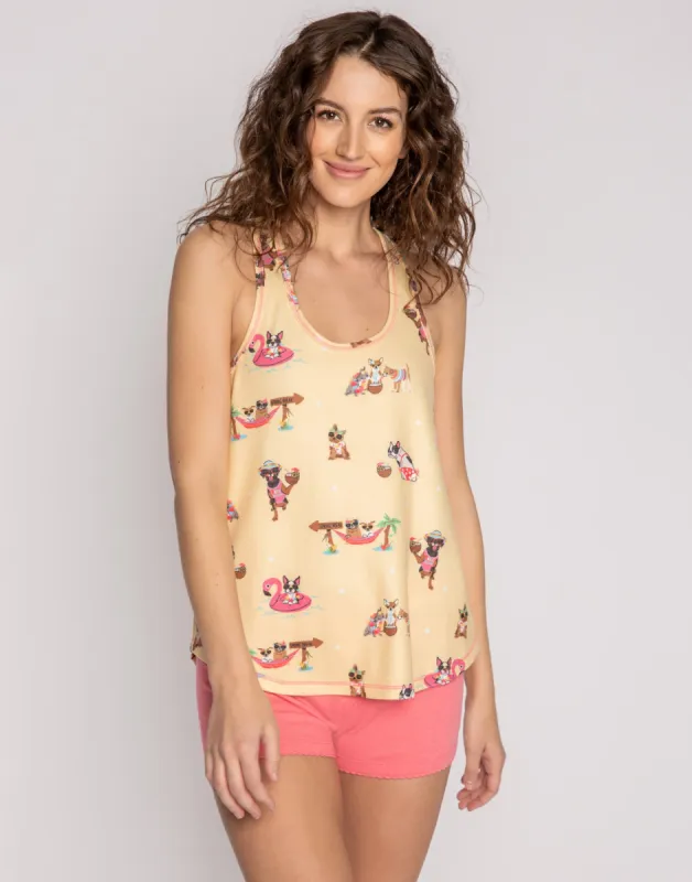Spring Breeze Tank Top by P.J. Salvage - Yellow Mist made by P.J. Salvage