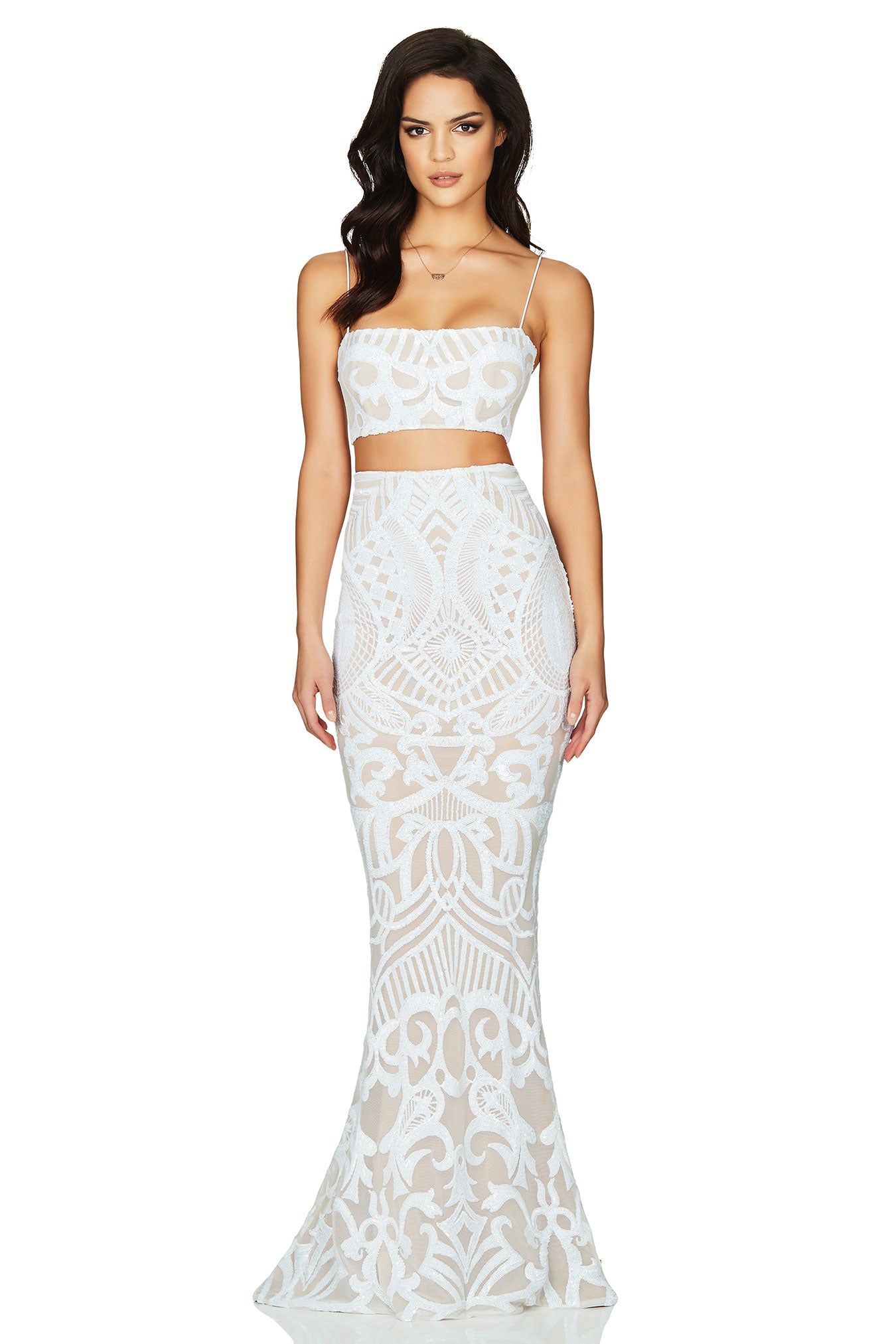 Mon Cherie Sequin Skirt by Nookie- White sold by Beach Bunny product image thumbnail 2