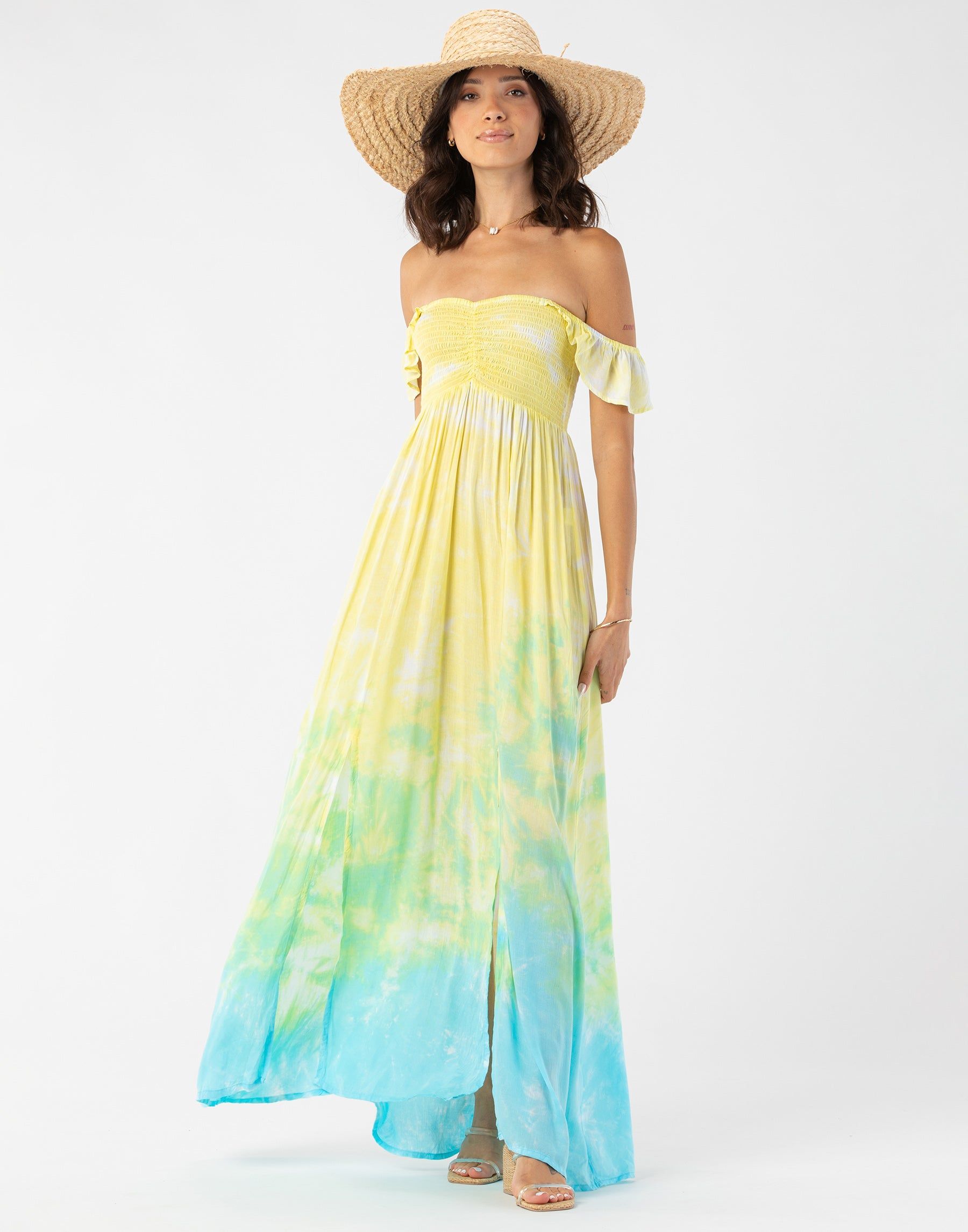 Hollie Maxi Dress by Tiare Hawaii - Yellow Ombre sold by Beach Bunny