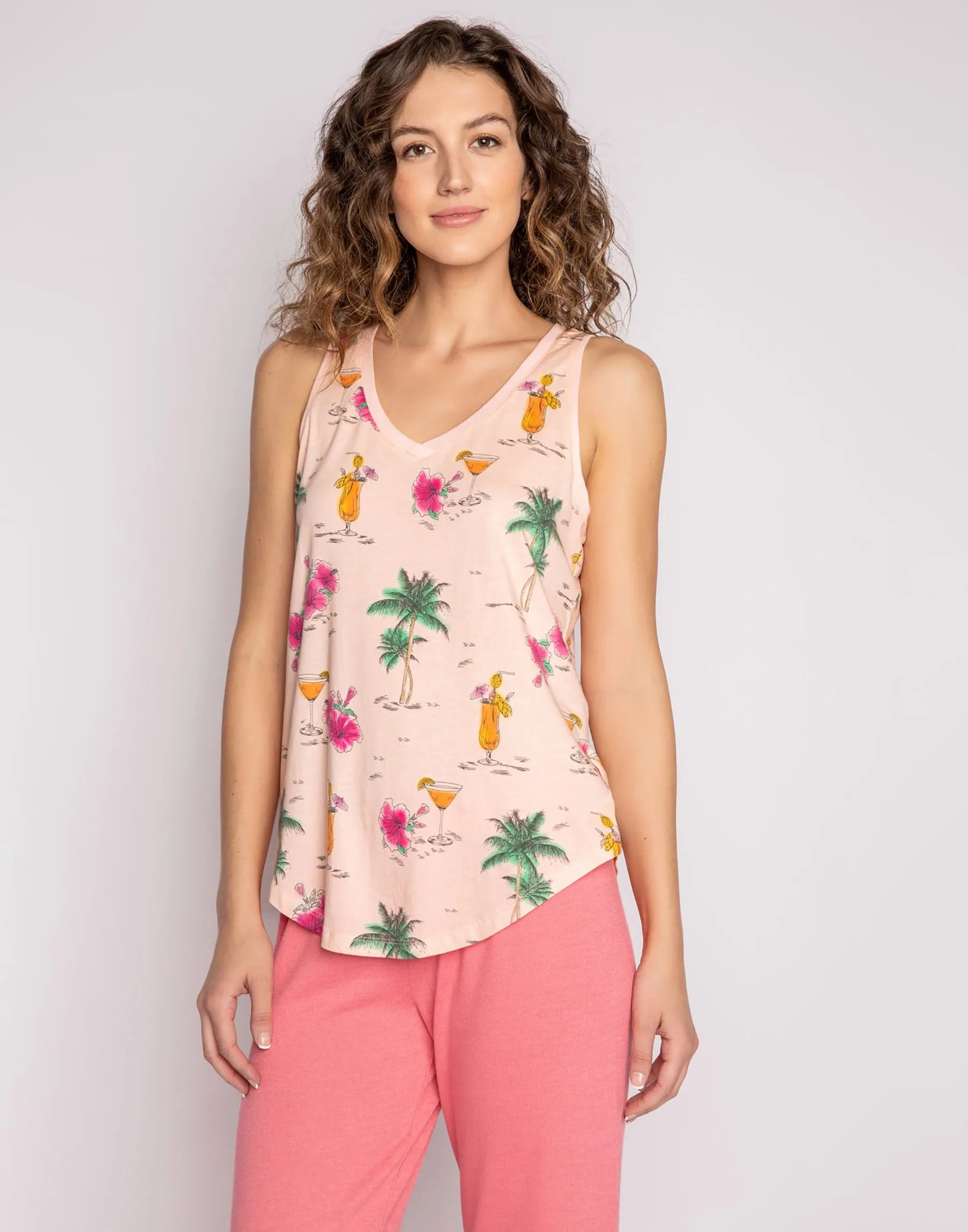 Playful Prints Tank by P.J. Salvage - Pink Dream sold by Beach Bunny