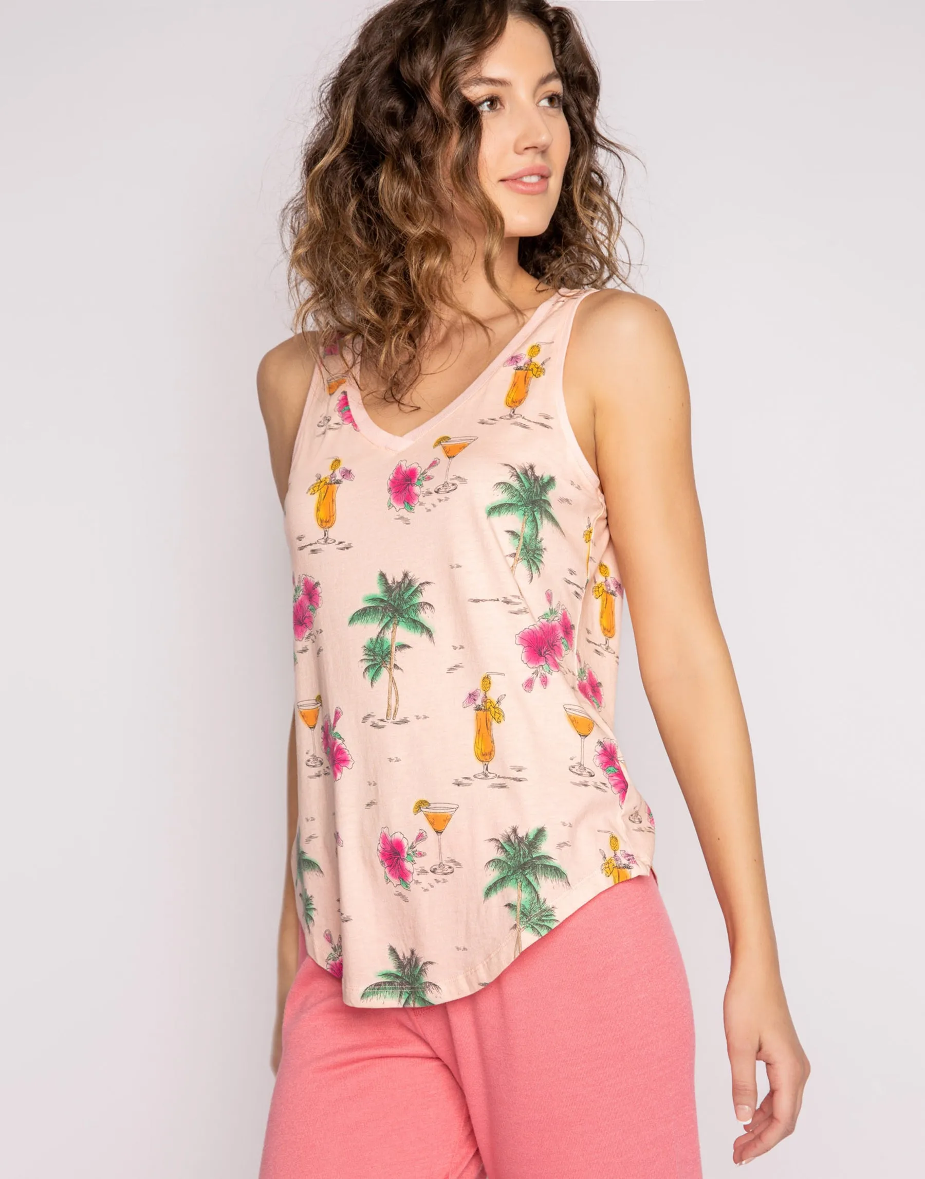 Playful Prints Tank by P.J. Salvage - Pink Dream sold by Beach Bunny product image thumbnail 3