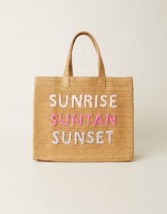 Sunrise, Suntan, Sunset Tote by BTB Los Angeles - Pink Rainbow sold by Beach Bunny