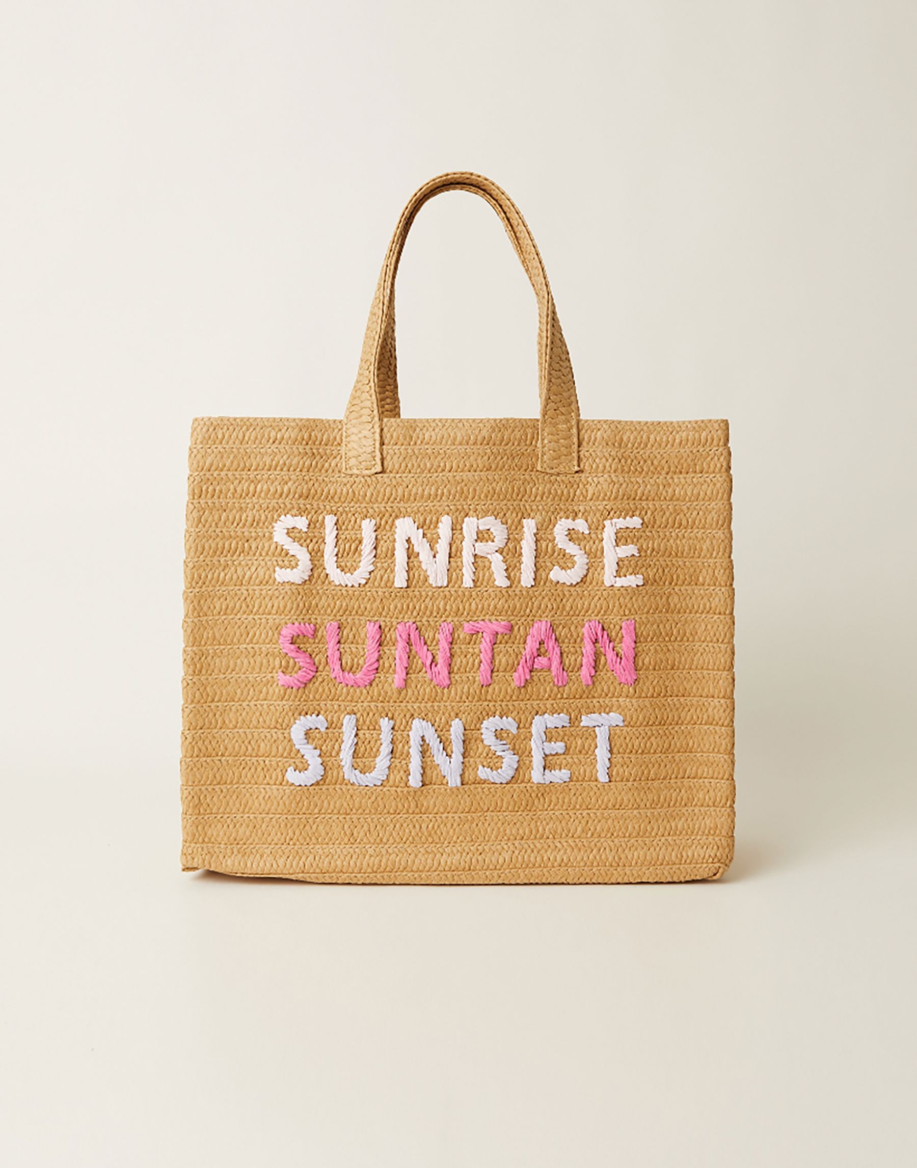 Sunrise, Suntan, Sunset Tote by BTB Los Angeles - Pink Rainbow sold by Beach Bunny