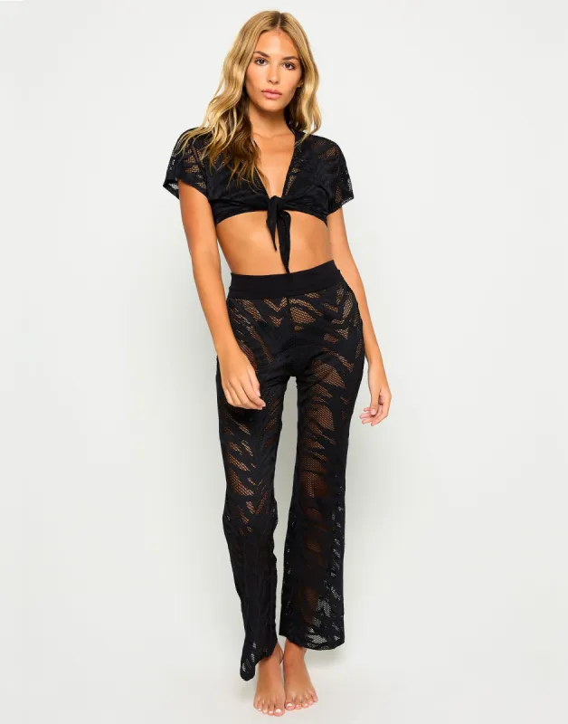 Miller Crop Top - Black sold by Beach Bunny