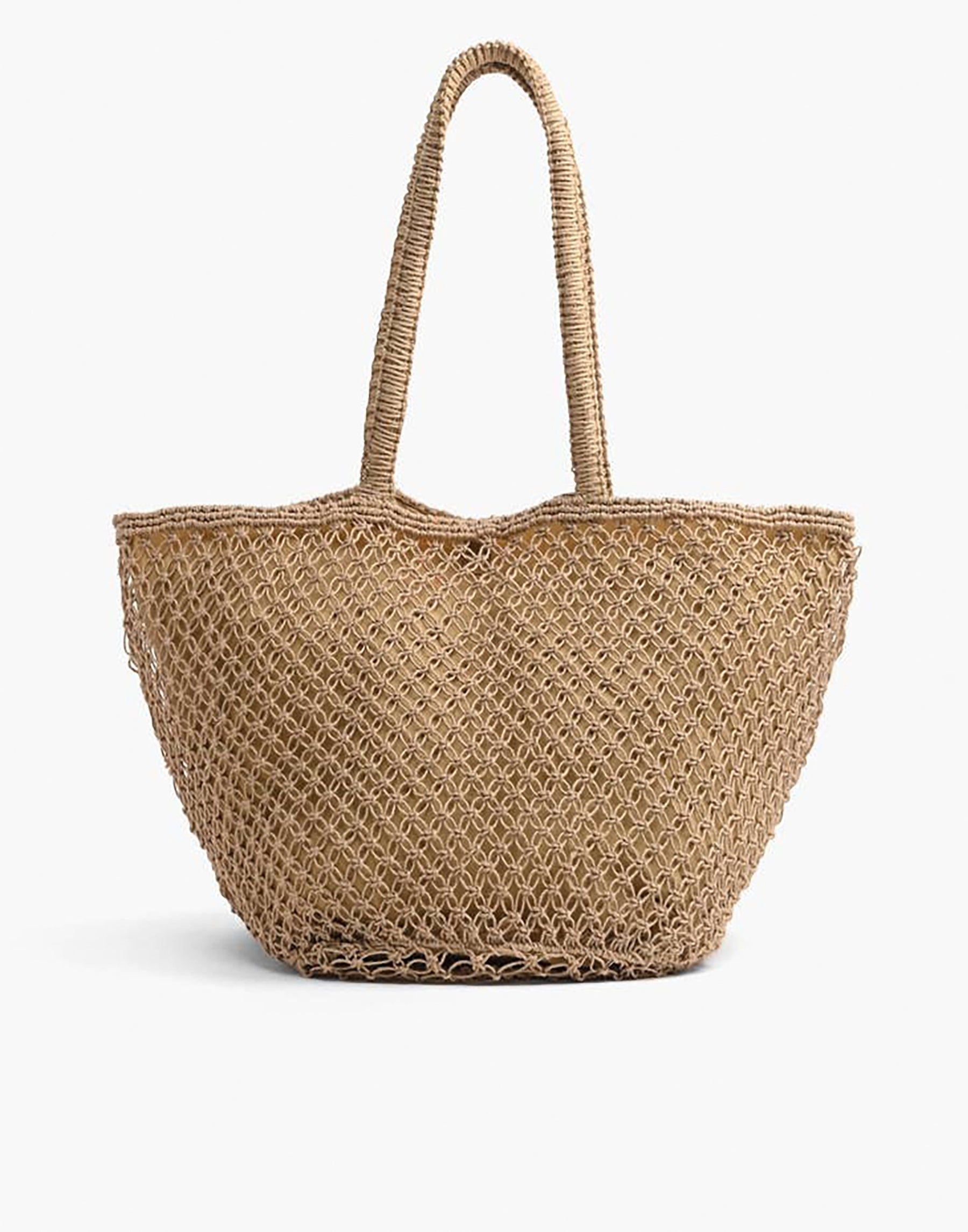 Beach Please Beaded Macrame Jute Tote by America & Beyond - Natural sold by Beach Bunny product image thumbnail 3