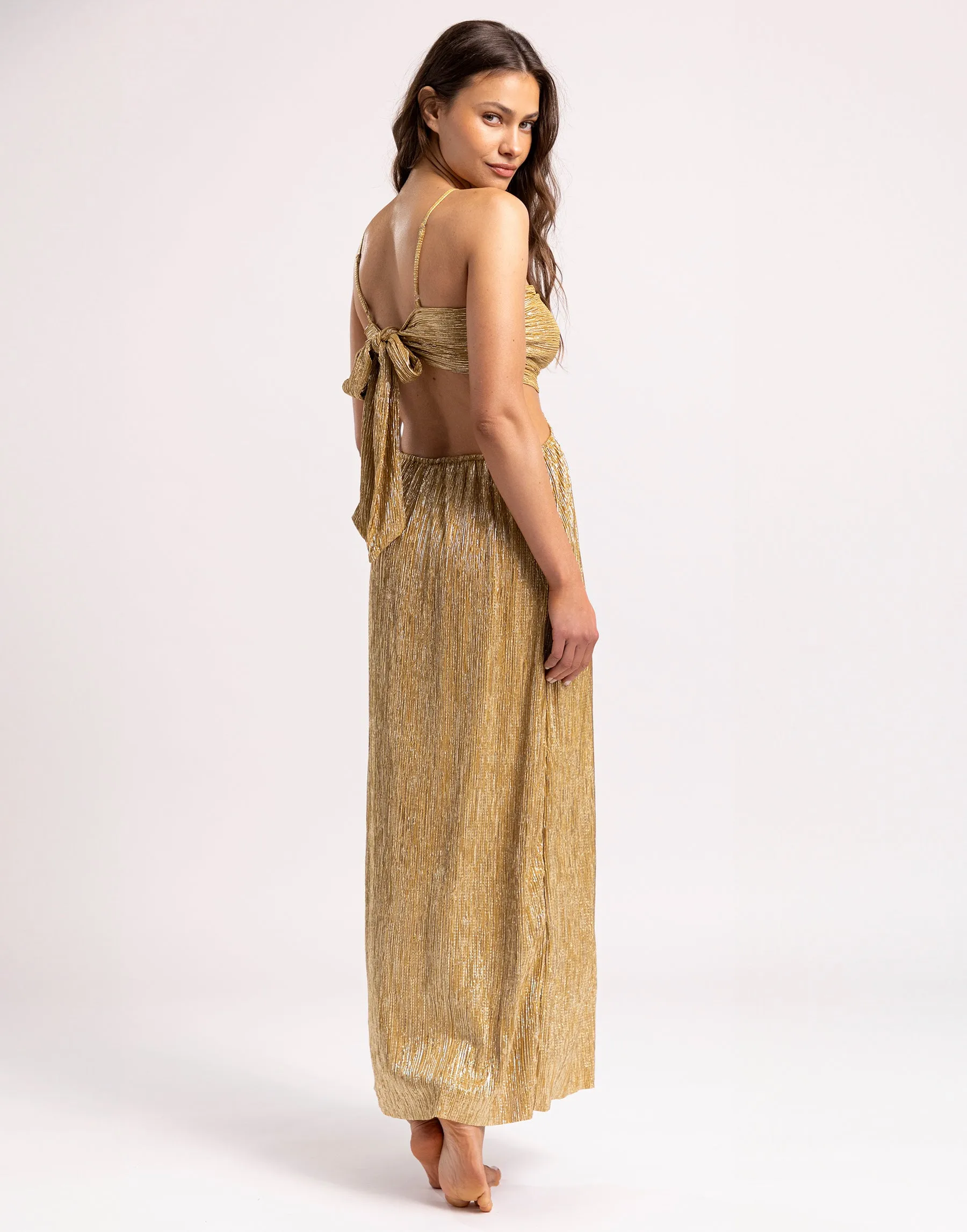 Naomi Maxi Dress by Summer Haus - Metallic Gold sold by Beach Bunny product image thumbnail 2