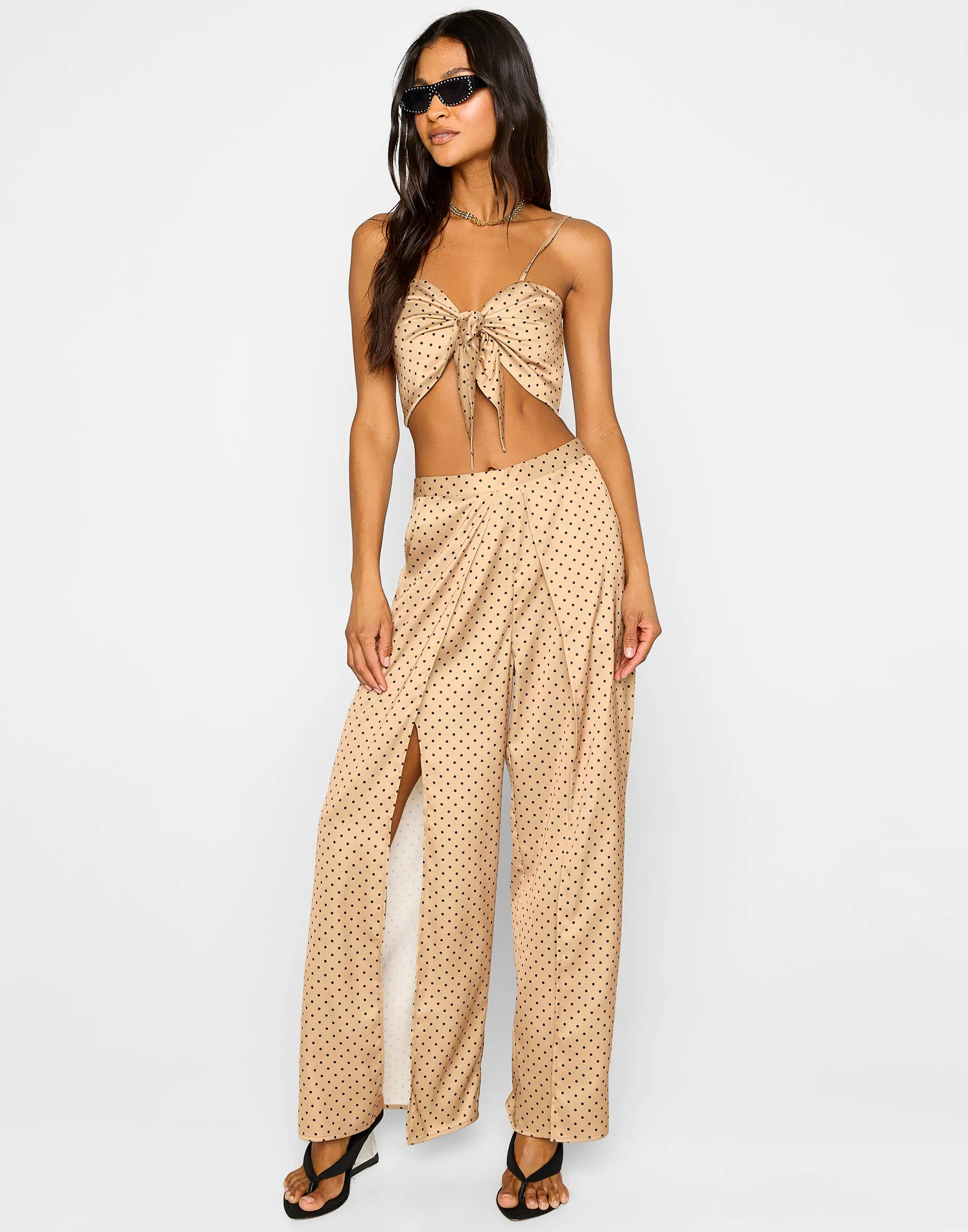 Eastyn Top - Black/Nude Dot sold by Beach Bunny