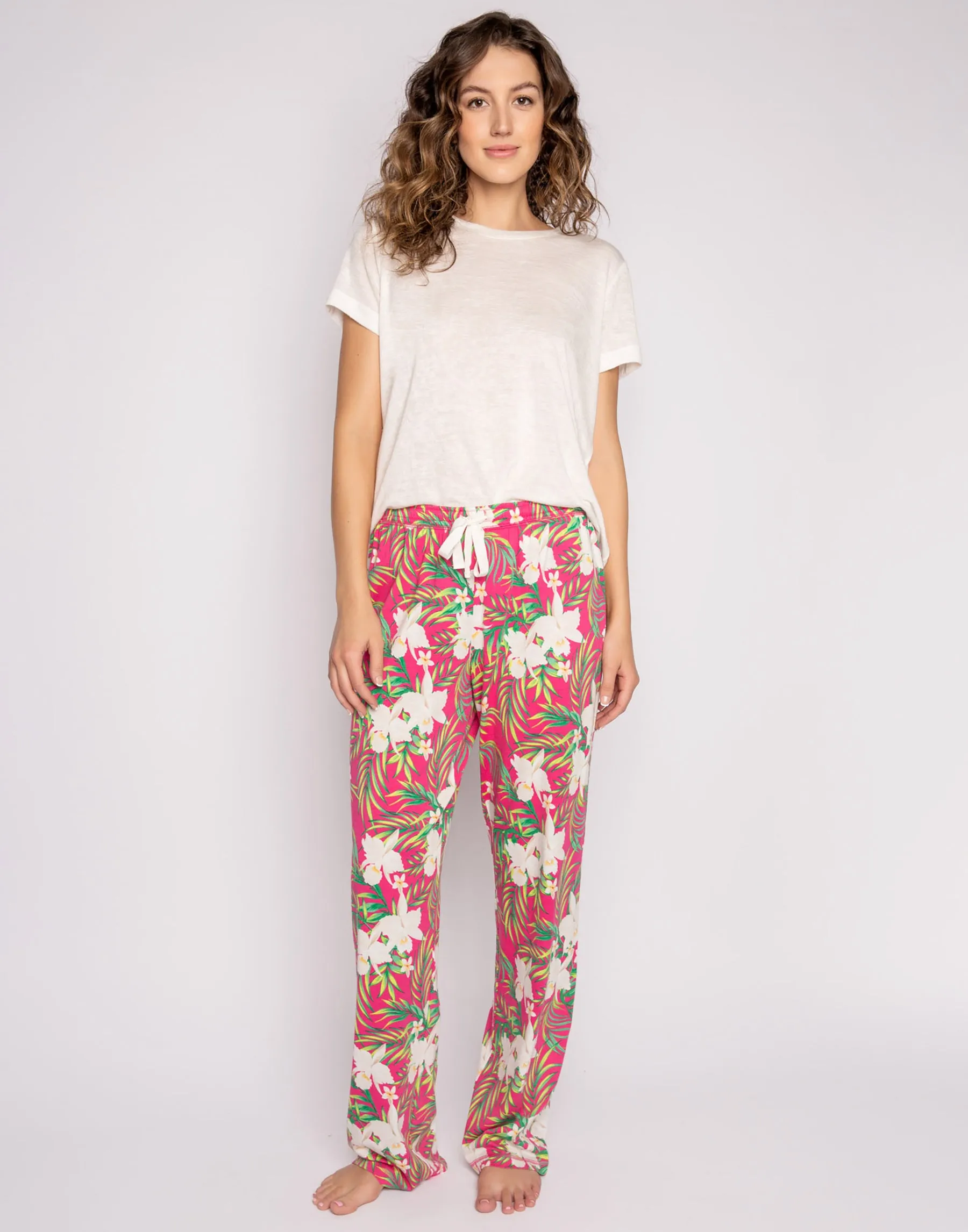 Playful Prints Pant by P.J. Salvage - Fuschia sold by Beach Bunny