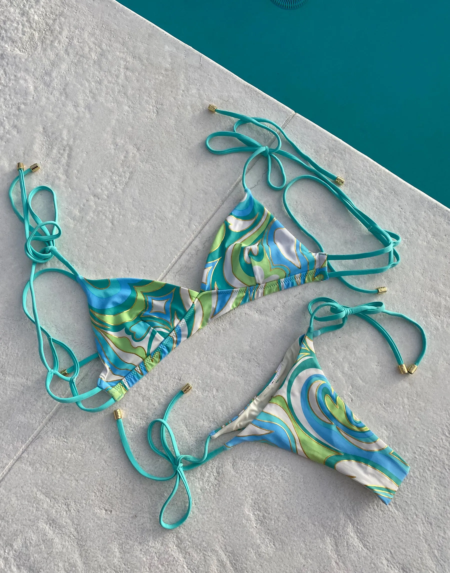 Amelia Bralette Top - Ocean sold by Beach Bunny product image thumbnail 4