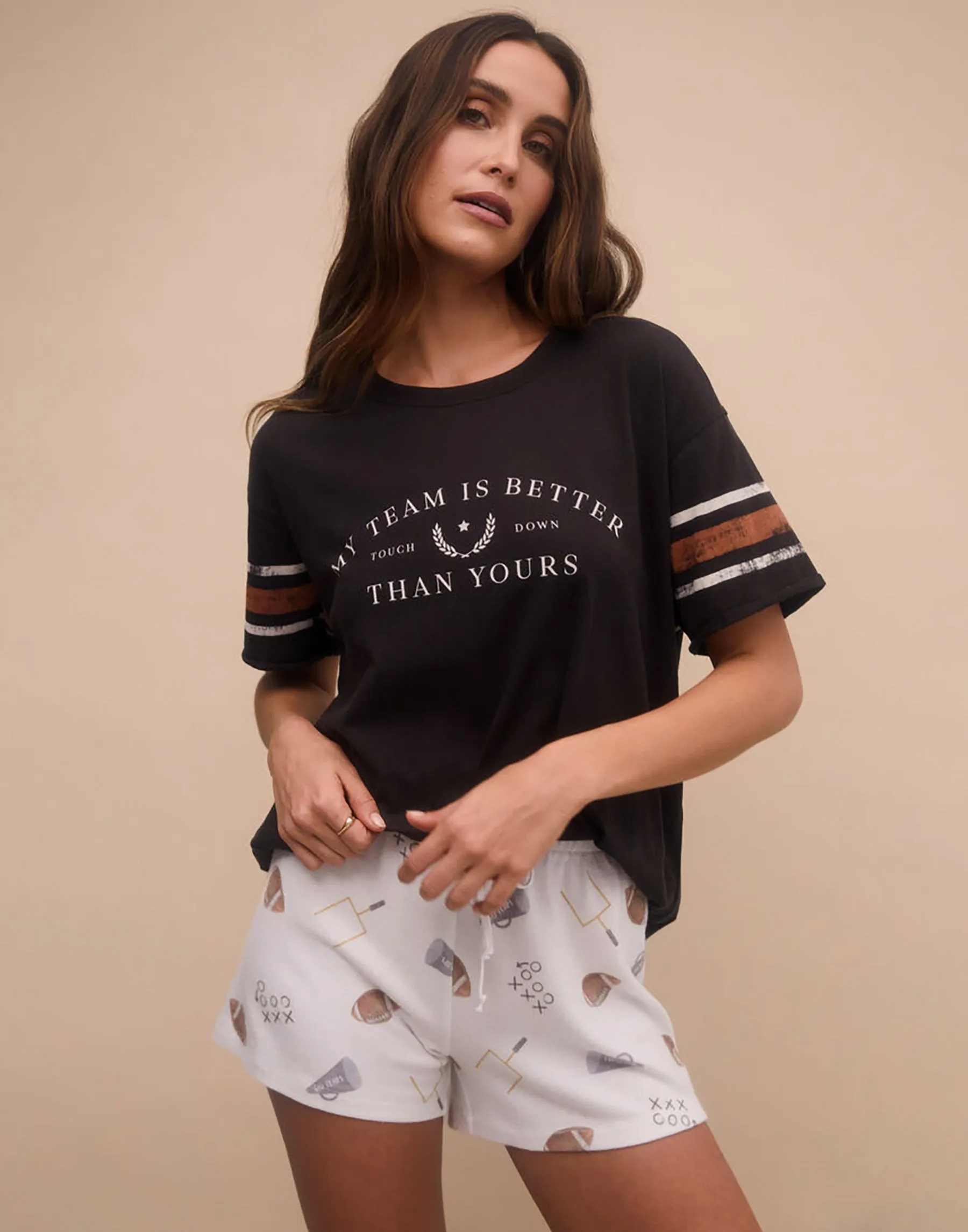 Boyfriend Team Tee by Z Supply - Vintage Black sold by Beach Bunny