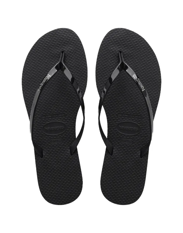 You Metallic Sandal by Havaianas - Black sold by Beach Bunny