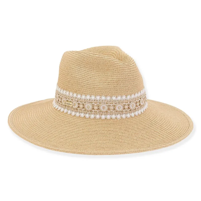 Paper Braid Safari Hat by Sun n Sand- Natural sold by Beach Bunny